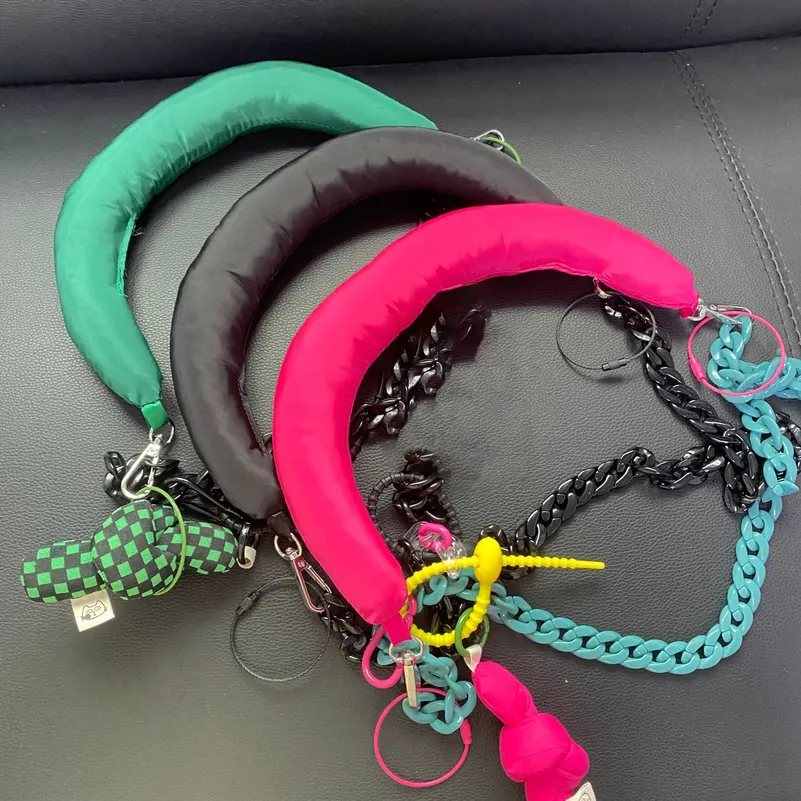 1Pc Knitted Small Extension Belt Wrist Colorful Pull Button Case Shoulder Strap Korean Fashion Bag Pendant Accessories_voghion.com