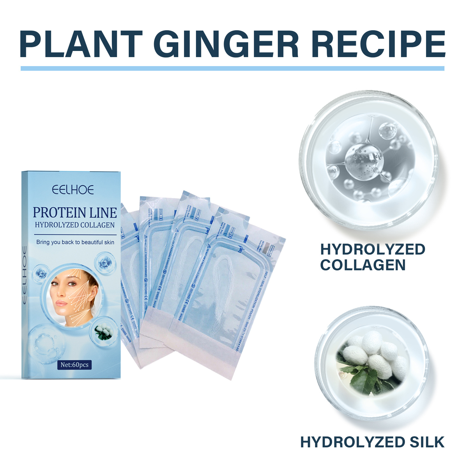 Linha de lifting de proteína EELHOE antirrugas para pele em V, lifting facial, firmeza, relaxamento dos contornos faciais, redução de medidas finas_voghion.com