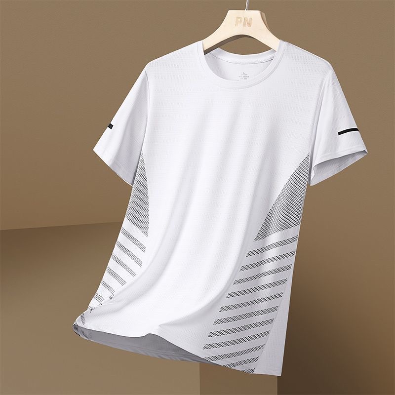 Short Sleeve T-Shirt Men's Summer Ice Silk Versatile Half Sleeve Men's Casual T-Shirt_voghion.com