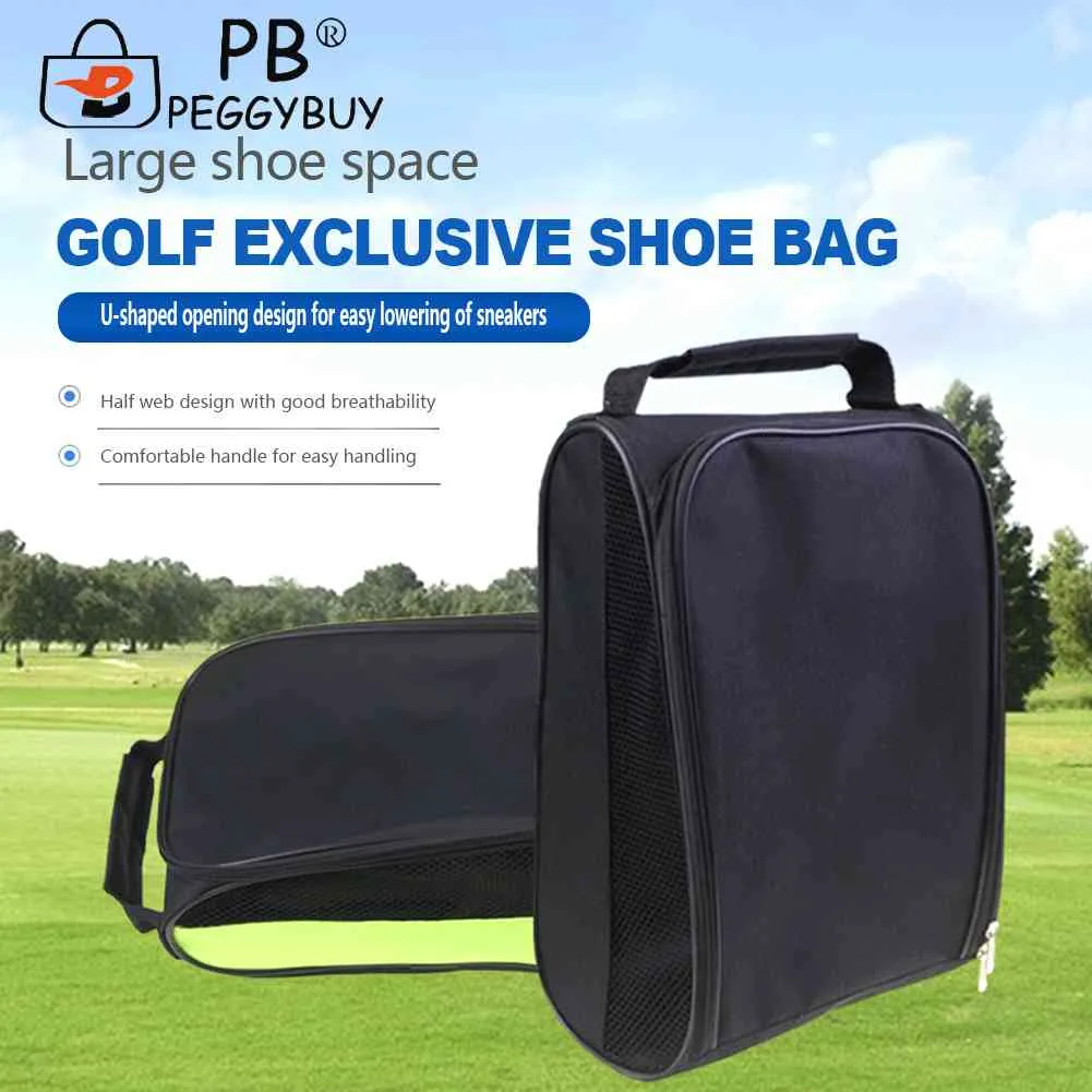 Unisex Shoe Portable Mesh Travel Shoes Carrier Bags With Zipper Hand-Held Breathable Ultra-light For Outdoor Sports_voghion.com