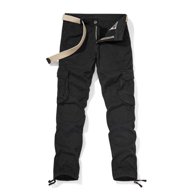 Gerade geschnittene Outdoor-Jogginghose für Herren, abriebfeste Cargo-Freizeithose mit mehreren Taschen_voghion.com