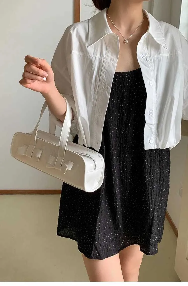 Texturéierten Lackledergrëff fir Fraen Solid Stachel Pillow Bag Weiblech Summer Versatile Shopping Handtaschen Grouss_voghion.com