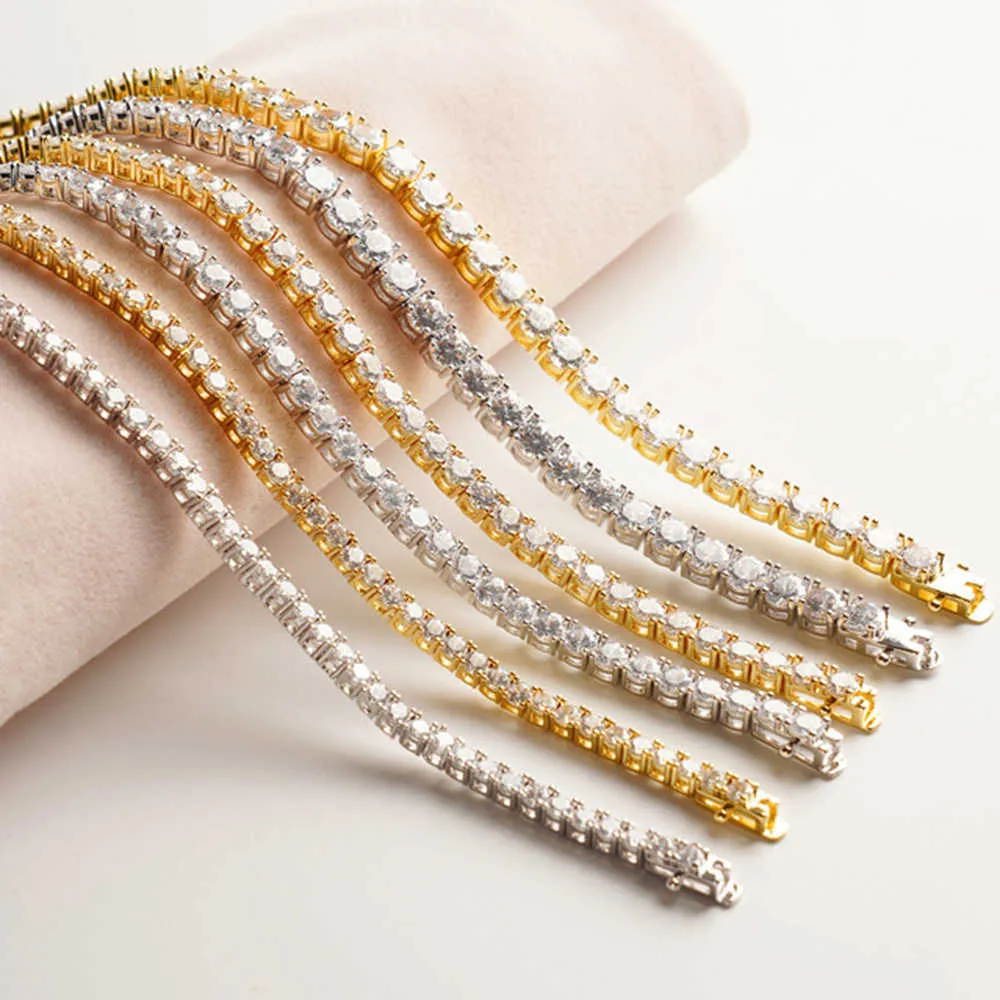 Cubic Zirconia Tennis Bracelet Gold Plated Bangle For Women_voghion.com