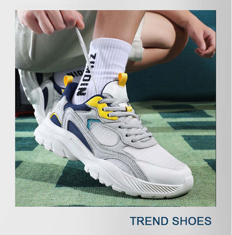 Zapatillas deportivas ligeras de caña baja para hombre, informales, de malla y suela gruesa, con suela gruesa y tendencia._voghion.com