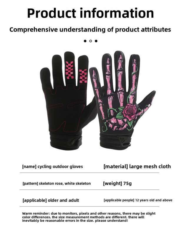 Nové dotykové obrazovky Skull Joint Rose Ghost Claw venkovní teplé a protiskluzové motocyklové jezdecké rukavice_voghion.com