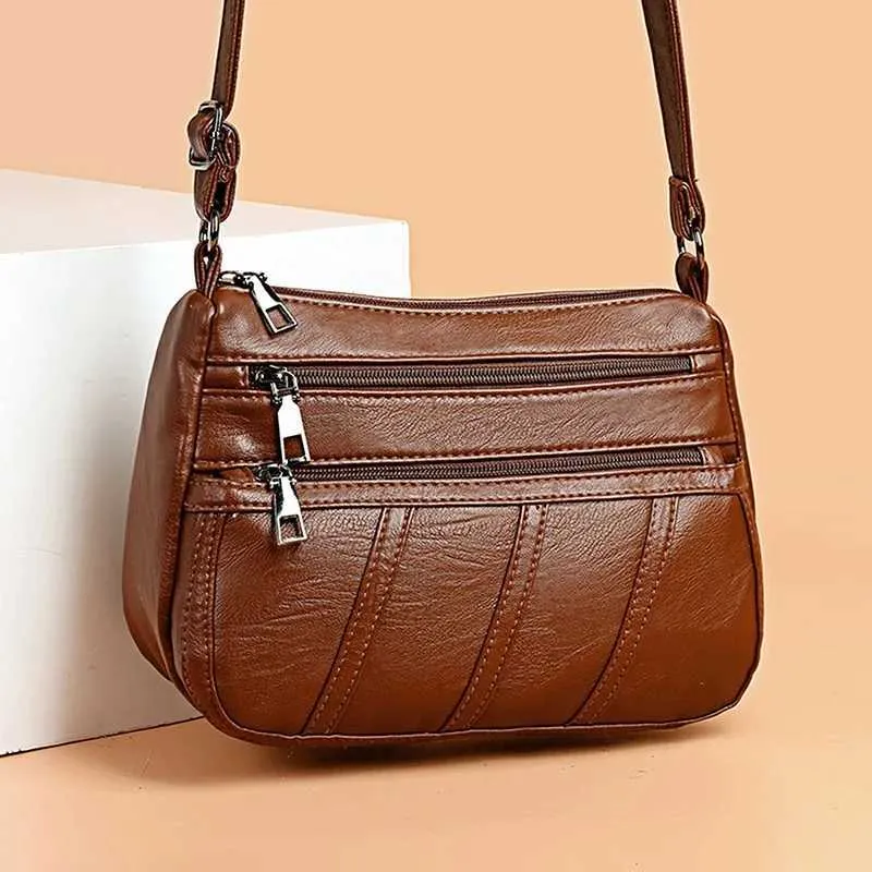 Geantă de damă de designer, geantă de umăr elegantă, din piele moale, tip crossbody, geantă casual, articol nou 2024 Y241115_voghion.com