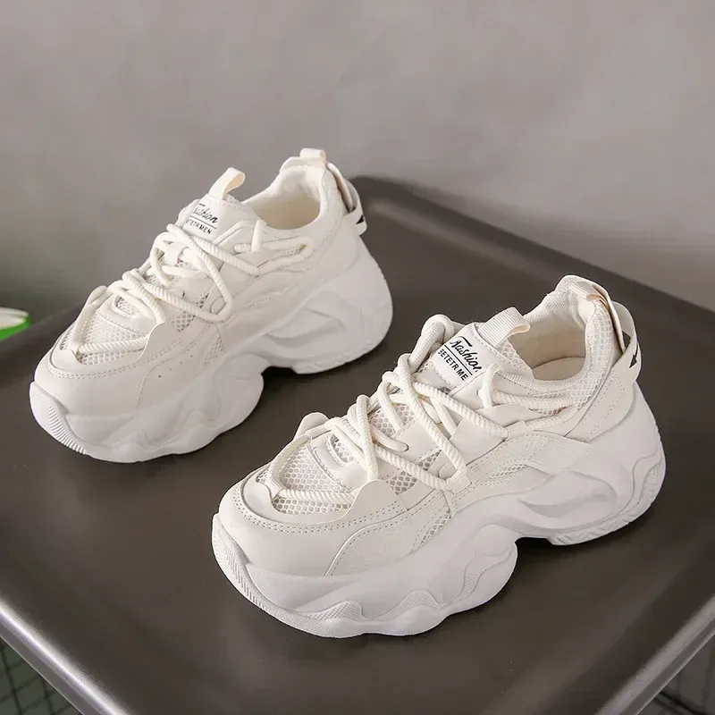 Chunky Sneakers Breathable Platform Sports Shoes Women New Fashion Sole Woman Thick Bottom Non Slip Running Trainers_voghion.com