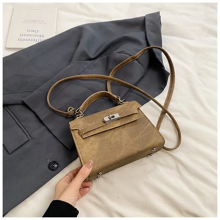 Antike Pendler-Handtasche mit strukturierter Schnalle und sanftem Temperament_voghion.com