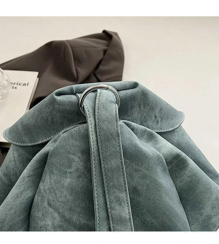 Vintage Damen Rucksack Aus Denim Für Reisen Und Freizeit_voghion.com