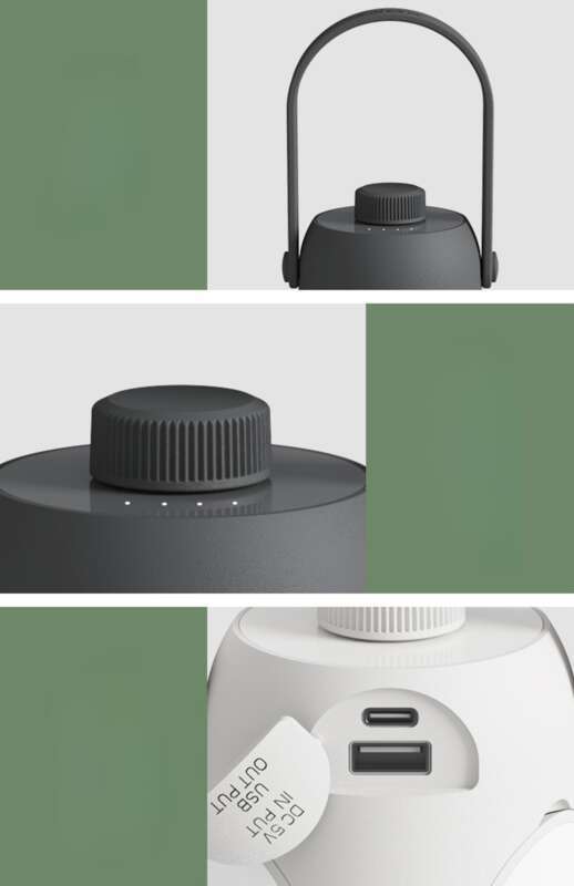 New Multifunctional Camping Light, 10000mAh Battery, Tri Color Dimming, USB Emergency Charging One Step Faster_voghion.com
