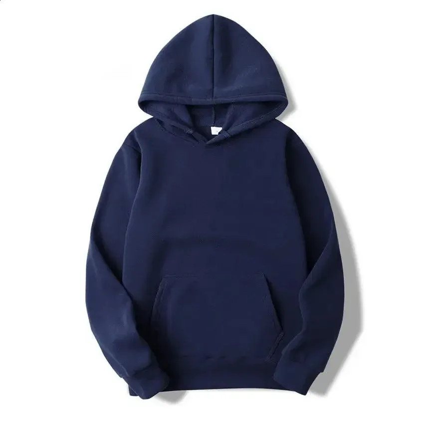 Trendy Loose Outono Inverno Homens e Mulheres Fleece Sports Sweatshirt Cor Sólida Pullover Casal Moda Hoodie S-3XL_voghion.com