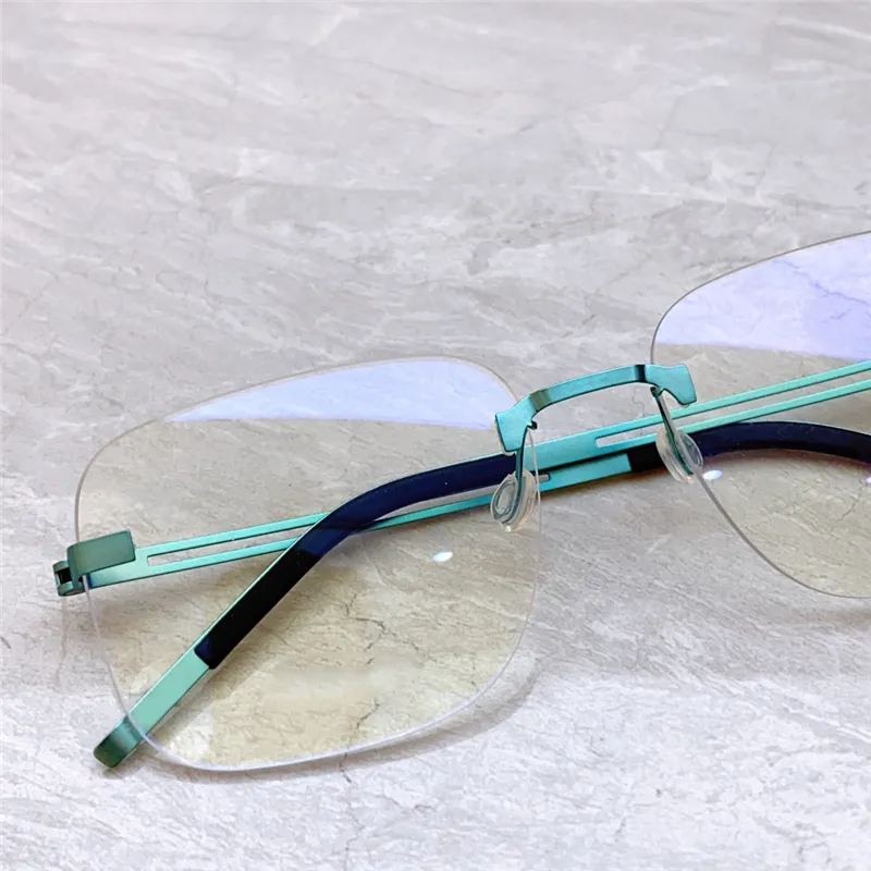 Designer-Mode-Sonnenbrillenrahmen für Männer und Frauen, randlos, anpassbar, verschreibungspflichtig, Retro-Brille, schraubenlos_voghion.com