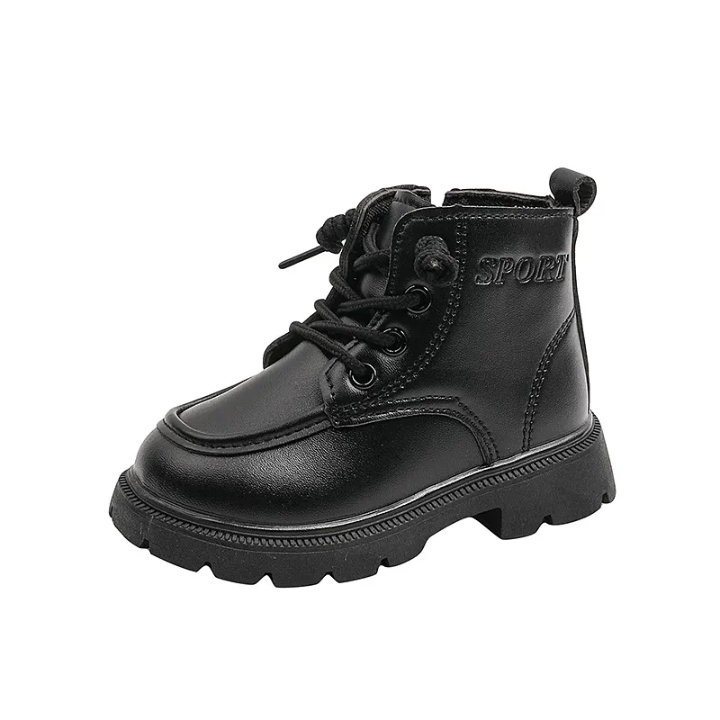Kinder Leder Mädchen Jungen Herbst Winter Neue Mode Britischen Stil Casual Bequeme Kleinkind Kurze Kinder Stiefeletten_voghion.com