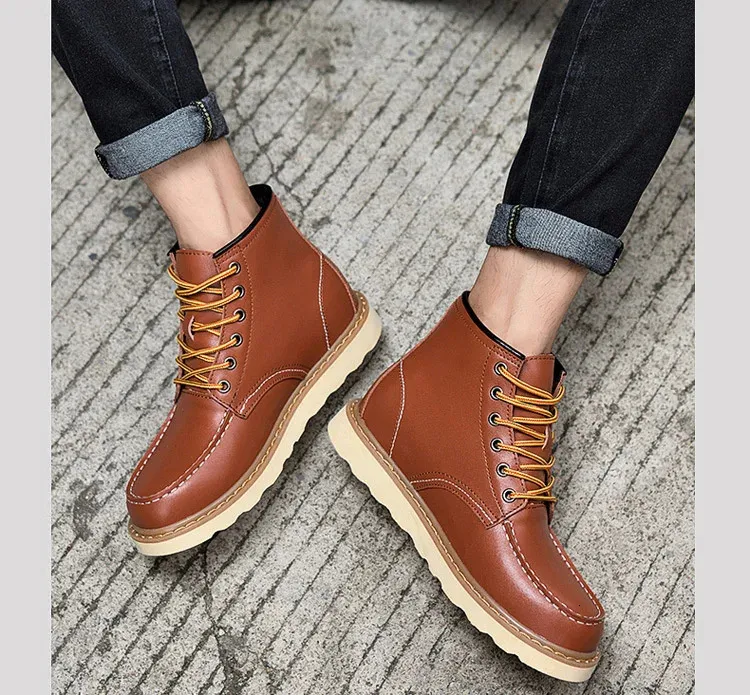 Men Elevator Hidden Heels High Soft Leather Heightening Shoes For Man Increase Insole 10CM 8CM 6CM Height Boots 250114_desvips.com