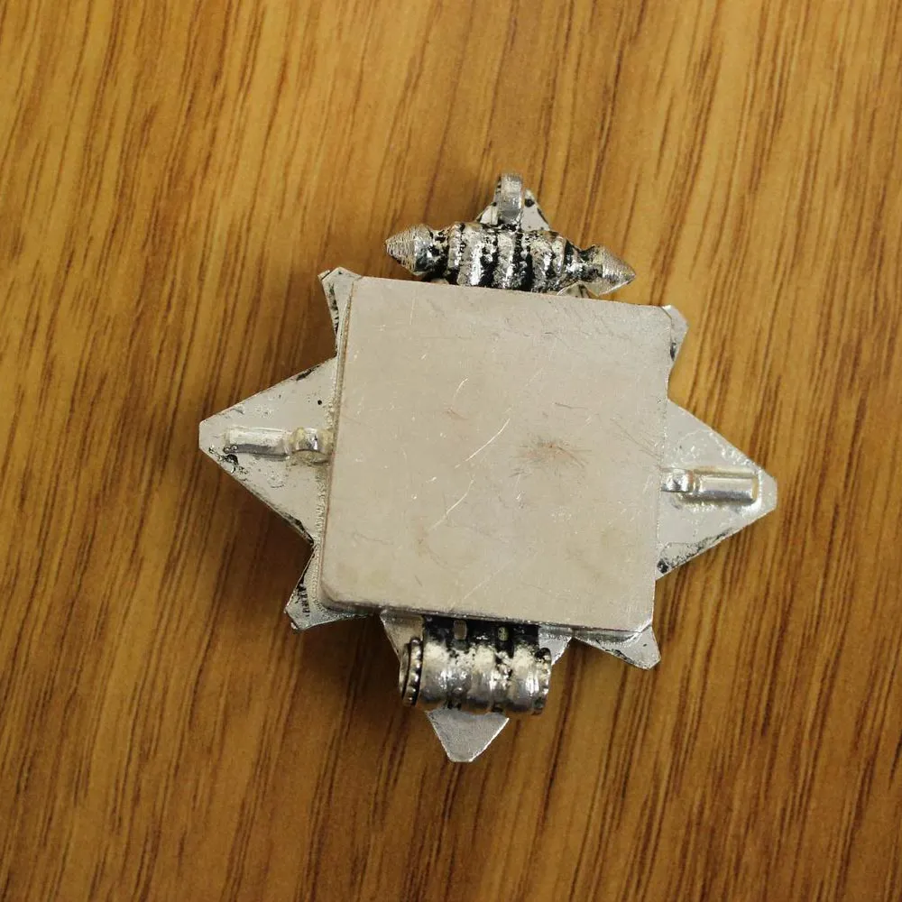 Collane con ciondolo PN009 Tibetano Argento Pietra colorata Anticato Stella Scatola di preghiera Collana Etnica Tibet Gau Amuleto Fatto a mano_voghion.com