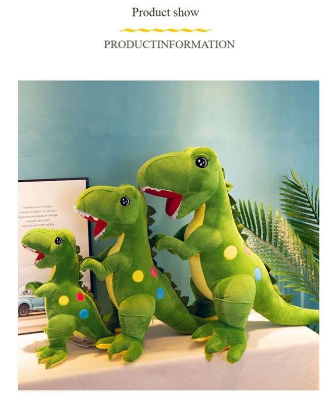 Tyrannosaurus Rex de pluș fată dormind băiat pânză păpușă cadou copii dinozaur jucărie colecție completă_voghion.com