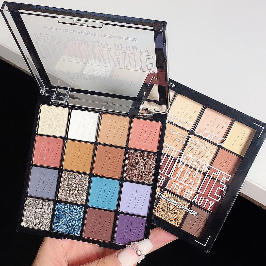 16 Colour Eyeshadow Palette Matte Pearl Glitter Waterproof Makeup_voghion.com