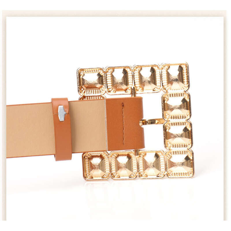 Women's Decorative Belt With Square Buckle For Versatile Styling_voghion.com