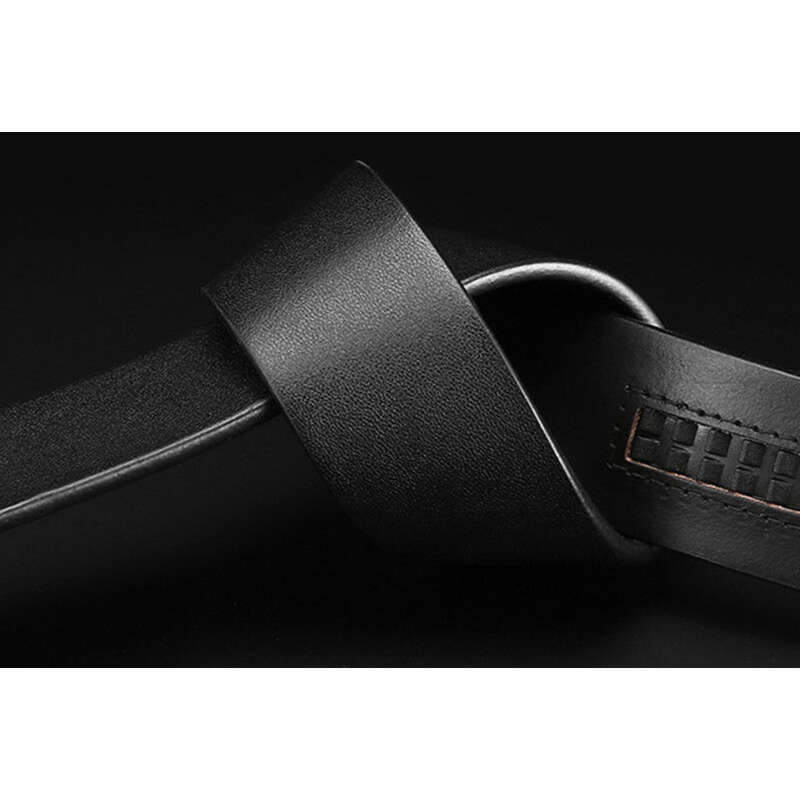 Belt Men's Leading Leather Automatic Pure Cowhide Belt Without Pin Buckle, Casual, Simple_voghion.com