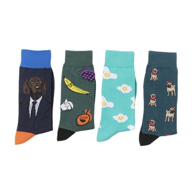 2025d Men's Trendy Personality Animal Women's Colorful Pattern Skateboard Socks_voghion.com
