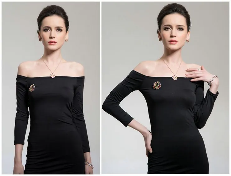 Nova moda quente multicolorido cristal redondo colar pingentes ouro rosa cz zircão joias para mulheres presentes_voghion.com