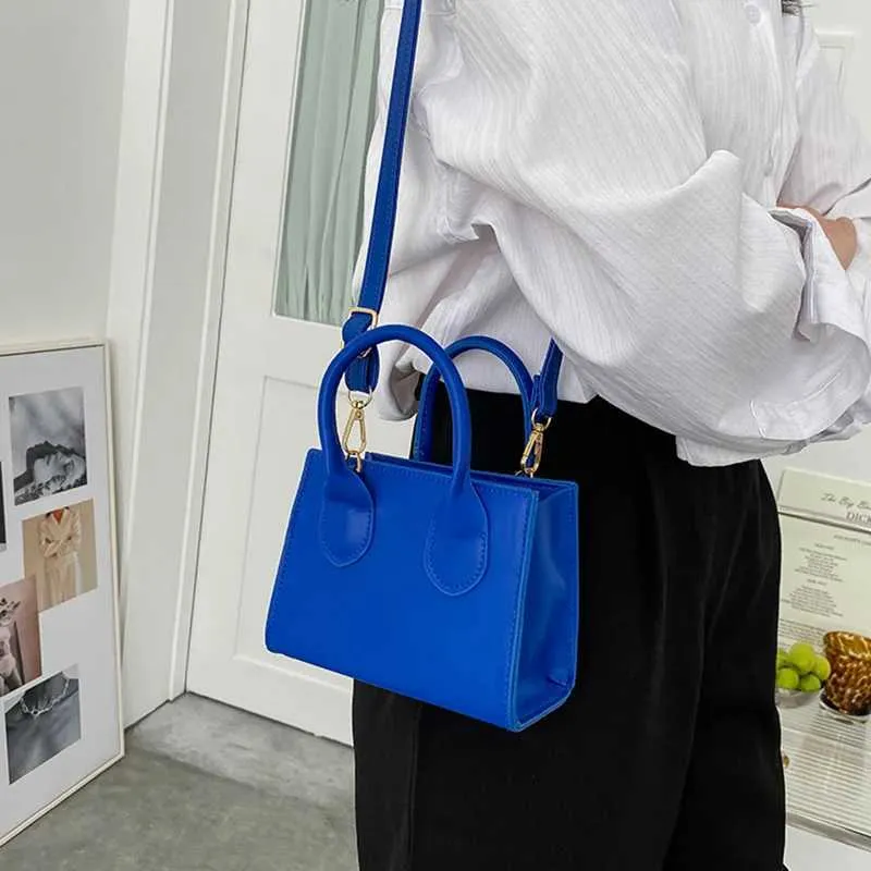 Elegant Top Handle Shoulder Bag For Women Solid Color Pu Leather_voghion.com