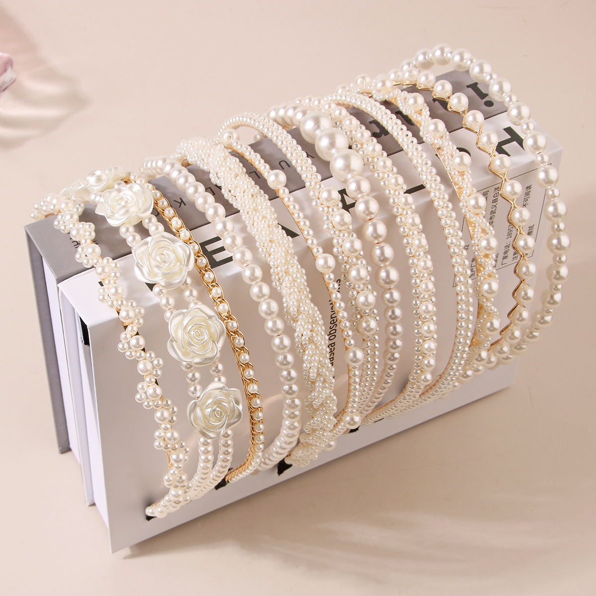 Japanese and Korean pearl headband summer headband female summer high-end hairpin sweet versatile headdress retro headband accessories_voghion.com