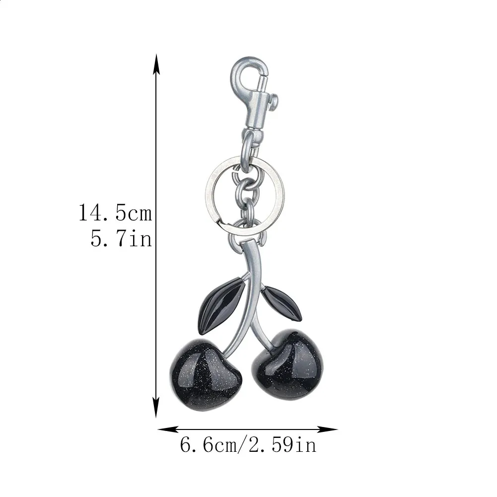 Cute Charm Handbag Keychain Womens Exquisite Internet- Crystal Cherry Bag Accessories High-Grade Pendant 240821_voghion.com