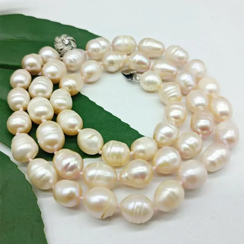 Collana di perle rosa perle coltivate d'acqua dolce riso_voghion.com