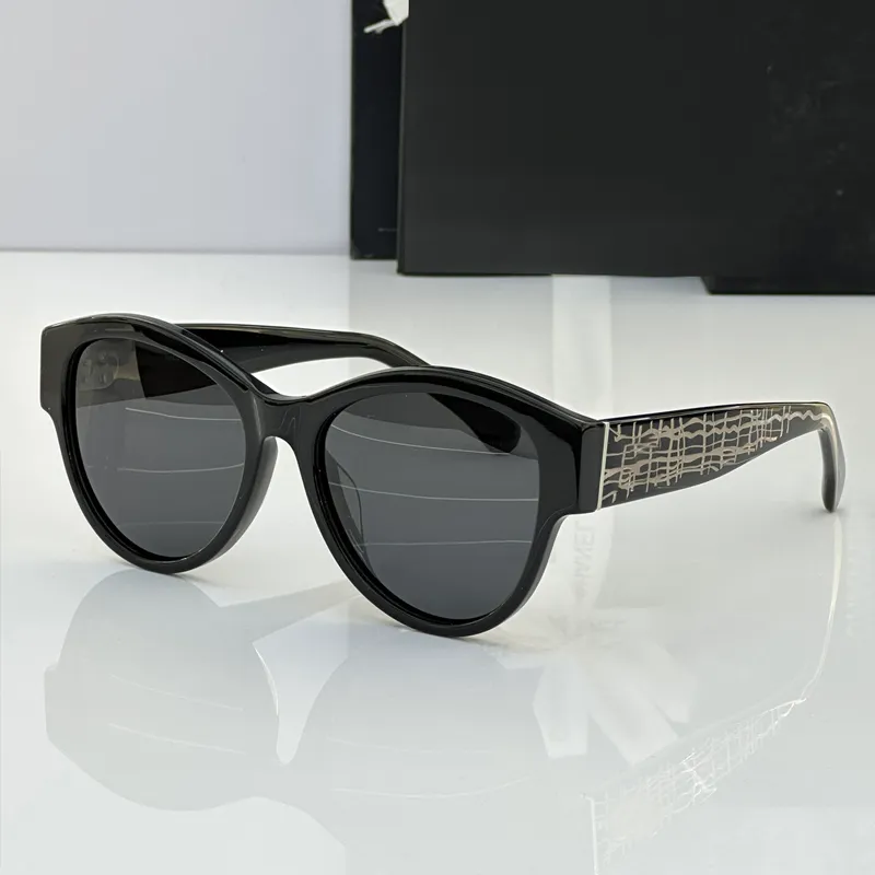 Lunettes de soleil à monture intégrale CH5434 Eye Cat pour femme, style gribouillage, tendance, pour l'extérieur, surdimensionnées, multicolores_voghion.com