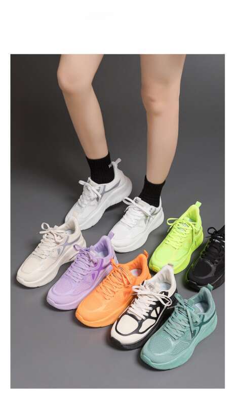 nuove scarpe sportive da donna, coppia, multifunzionali, con fondo spesso, casual, da corsa, piccole, bianche_voghion.com