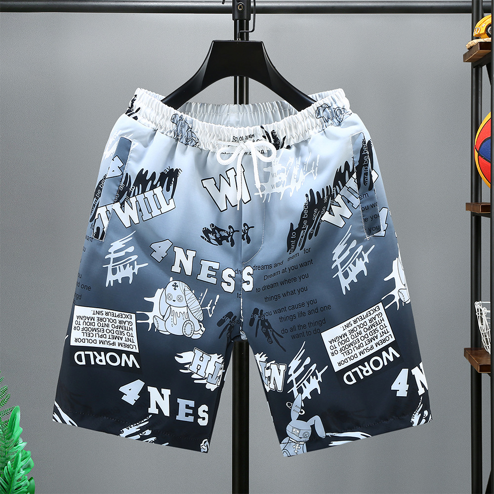 Pantaloncini da uomo estivi larghi e taglie forti Pantaloni centrali casual da mezza spiaggia alla moda e alla moda_voghion.com