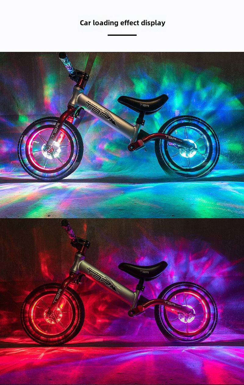 Mașină de echilibru pentru copii Impression Wer Drum Bicicletă Hot Wheel Încărcare USB Bicicletă glisantă Lumină de avertizare pentru călătorie de noapte_voghion.com