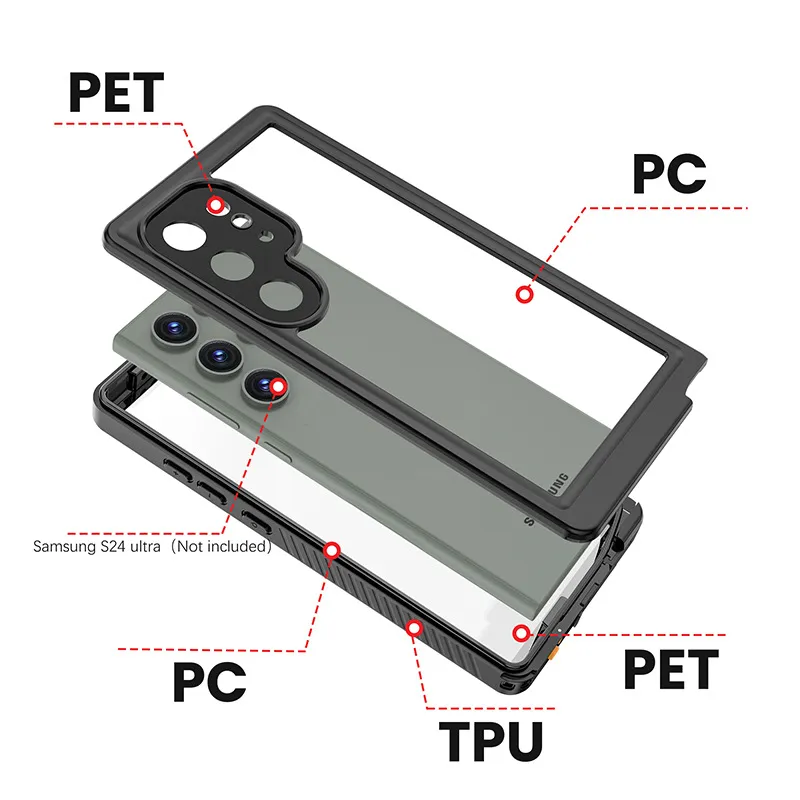 Custodia protettiva impermeabile per Samsung Galaxy S10 S20 S21 S22 S23 FE S24 Plus S24Ultra per cellulare, per immersioni all'aperto_voghion.com