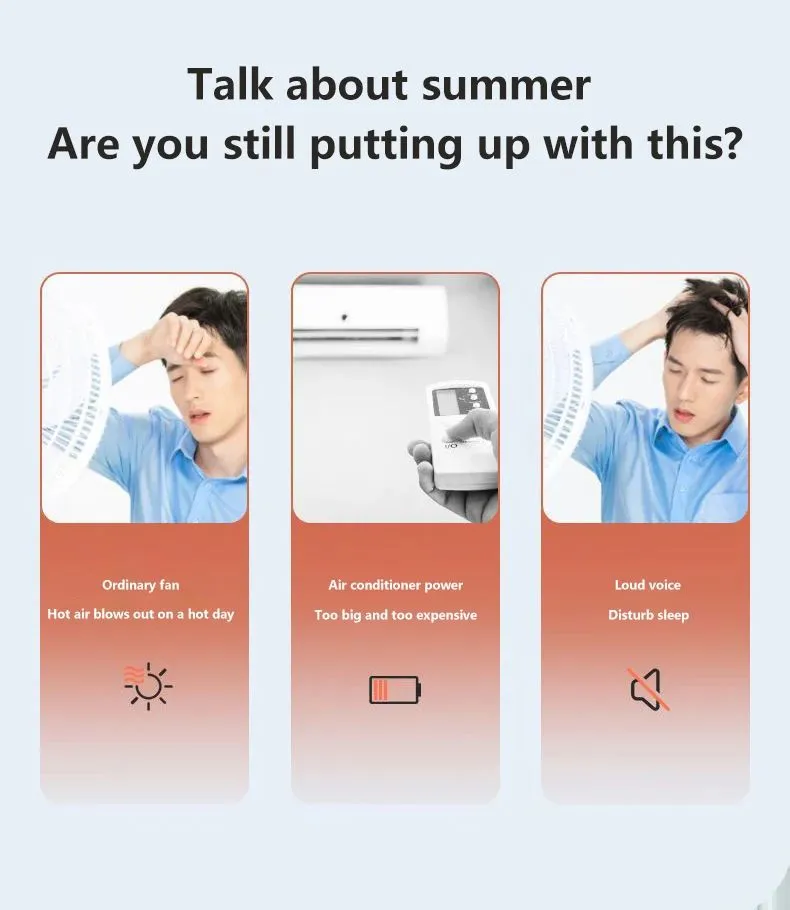 Portable USB Cooler Leafless Electric 6 Speed Silent Timer Air Conditioner Cooling Humidifier Conditioning Fan_voghion.com