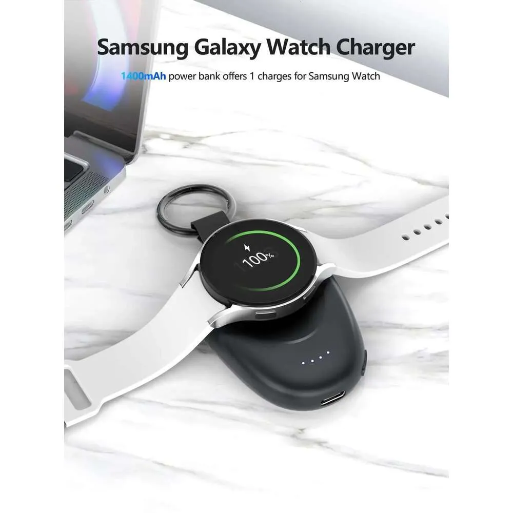 NEWDERY Magnetic Keychain Charger For Samsung Galaxy Watch 7/Ultra/6/6 Classic/5 Pro/4/3,Active2/1 Portable Wireless_voghion.com