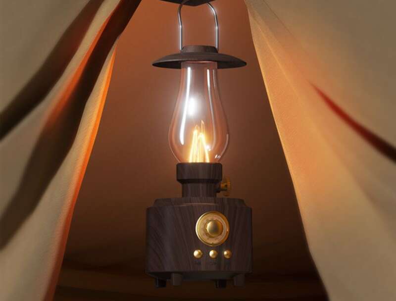 Coal Oil Bluetooth Desktop Outdoor Portable Camping Creative Gift Atmosphere Lamp Speaker_voghion.com