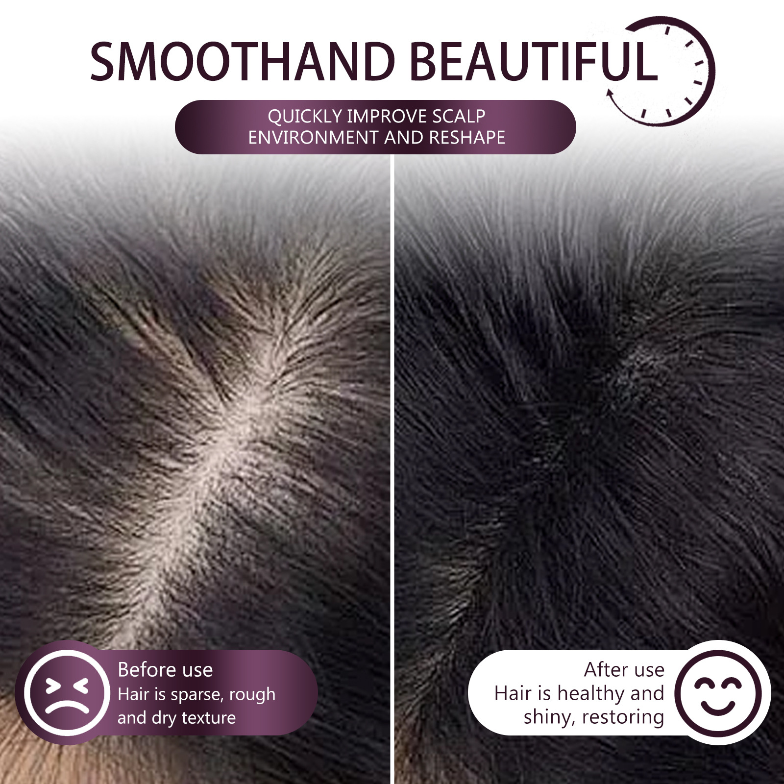 WIYUN Creme für dichtes Haar Spendet Feuchtigkeit an den Haarwurzeln, stärkt das Haar, verhindert Haarausfall und festigt das Haar für flauschiges, weiches, glänzendes und dichtes Haar._voghion.com