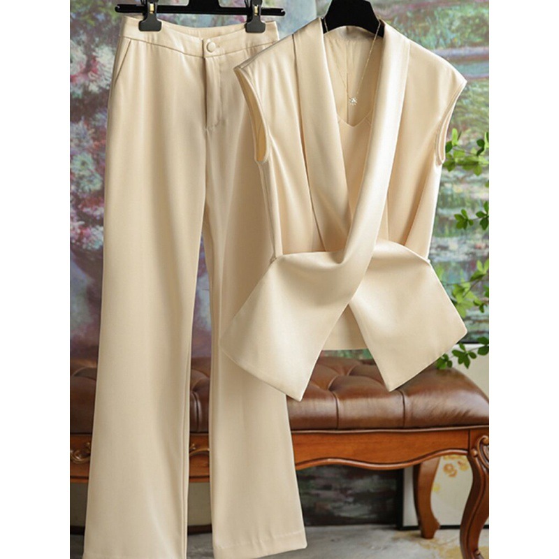 Vêtements pour femmes, costume de tempérament capable, nouveau design de luxe léger d'été, haut de costume pantalon, costume deux pièces