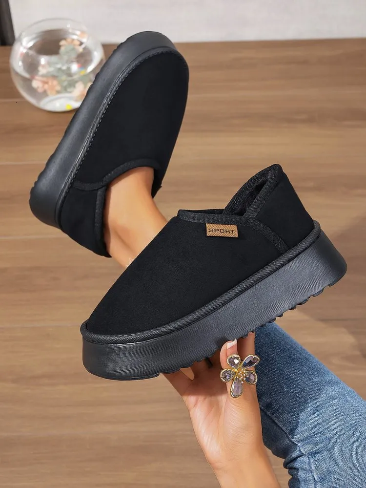 Women's Winter Thick Soled Cotton Running Shoes For Cold Weather_voghion.com