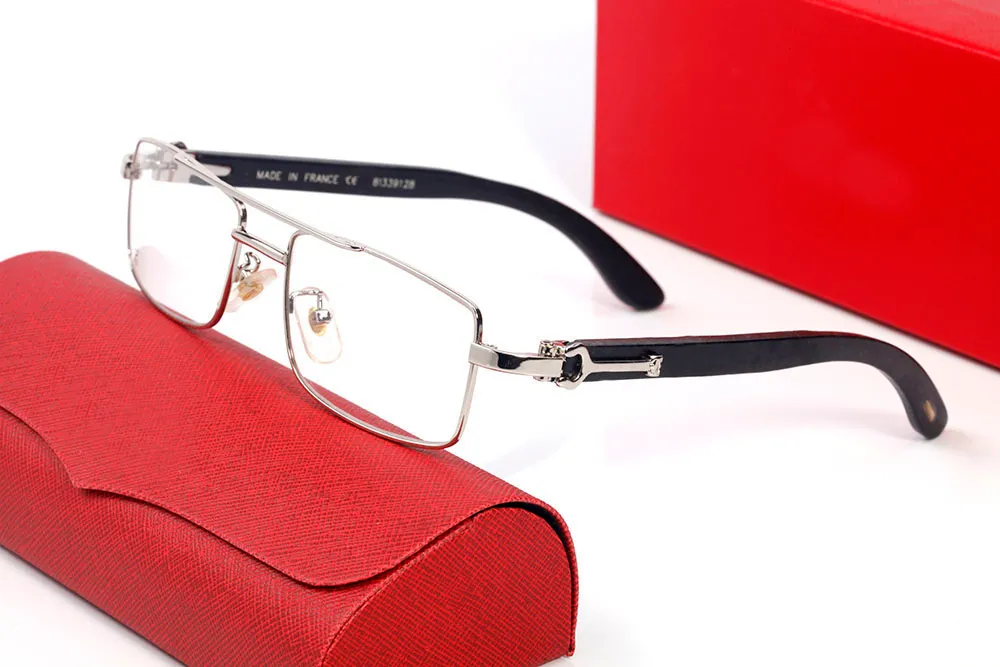 designer Business casual Glasses men women classic metal wooden sunglasses gold and sier decoration multicolor lenses_voghion.com