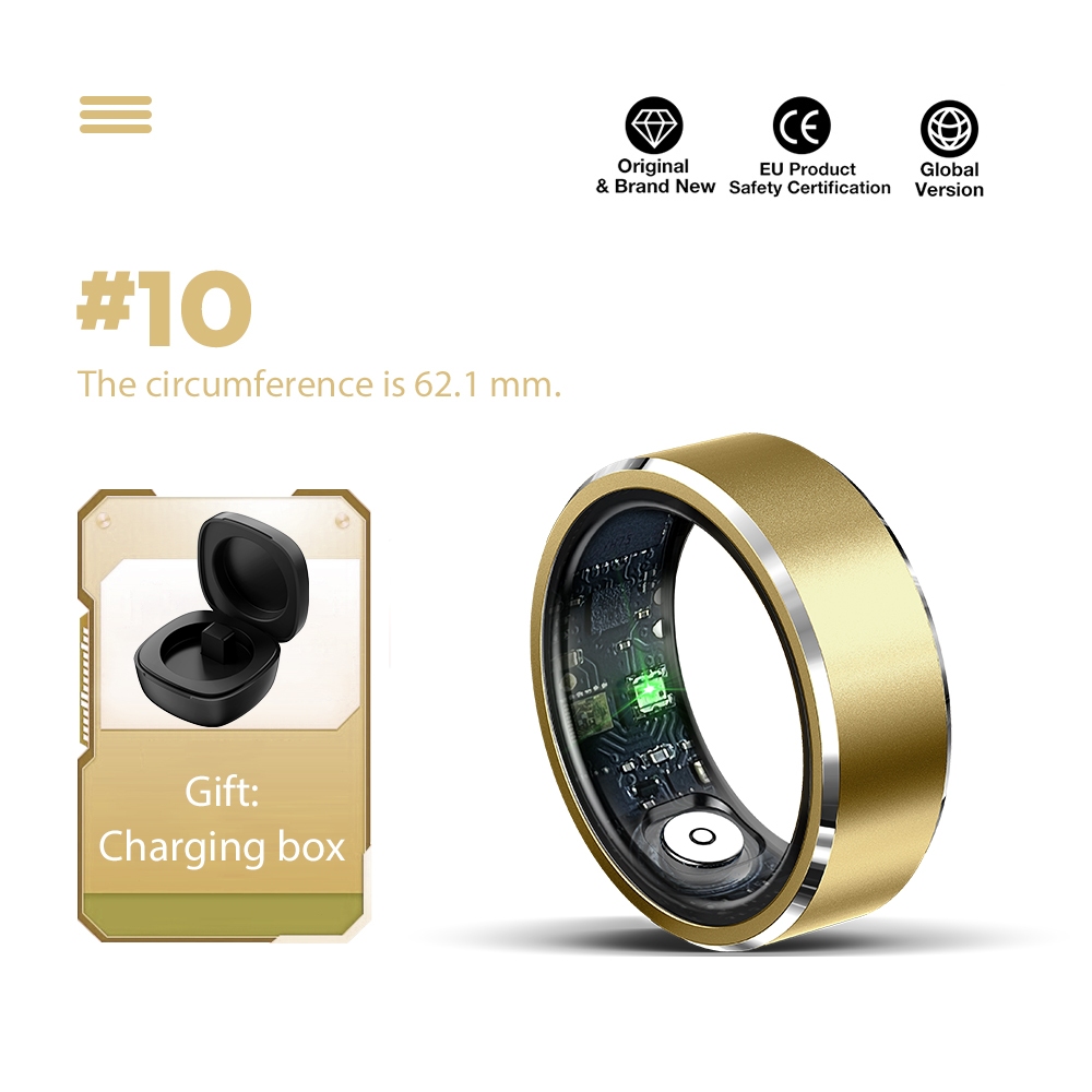 R5 Smart Ring Multifunctional Waterproof Fitness Heart Rate Blood Oxygen Sleep Monitoring_voghion.com