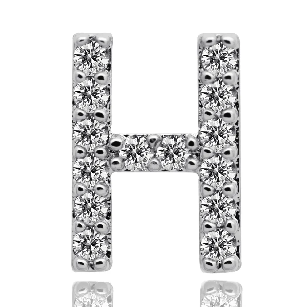 & Oro bianco ghiacciato A-Z Lettera personalizzata Grillz Full Dia fai da te Fang Grills Dente inferiore Cap Hip Hop Dentale Bocca Denti_voghion.com