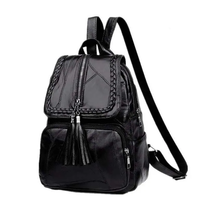 Ladies Backpack Design High Quality Leather Women Fashion School Bag Multifunctional Large Capacity Travel_voghion.com