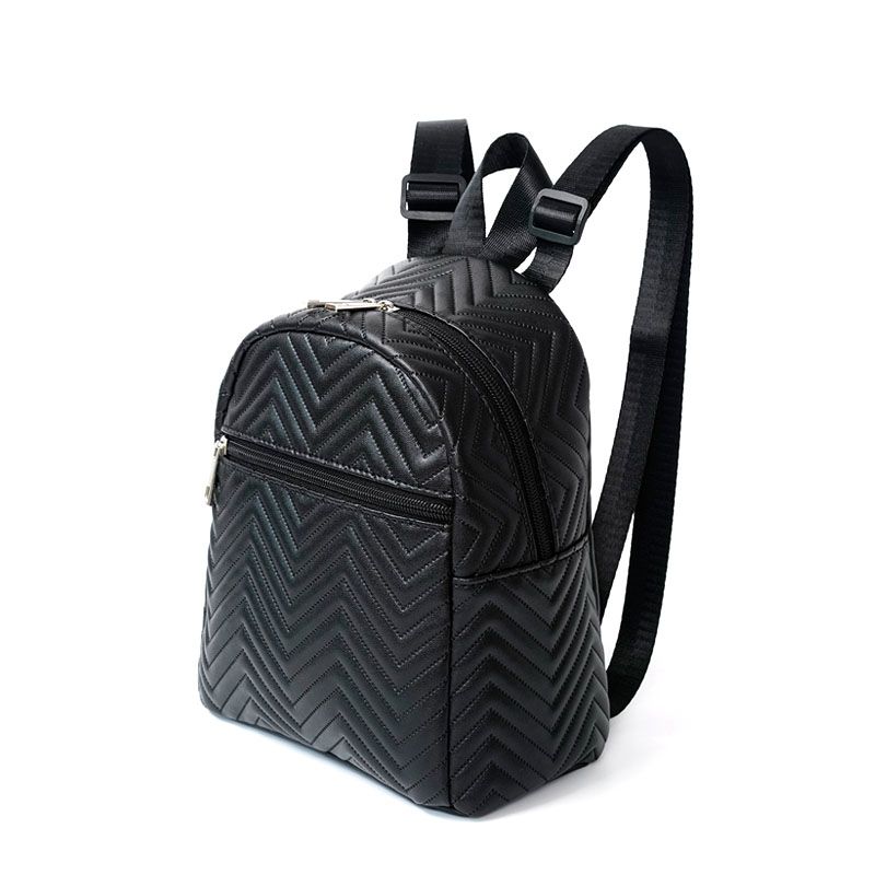 Funktioneller, gesteppter Mini-Rucack mit Chevron-Muster für Damen_voghion.com