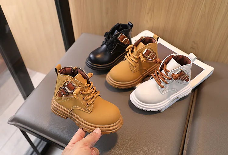 Pantofi sport pentru copii mici, toamnă și iarnă, noi, fete, maro, Kidsnest, băieți, casual, cu talpă moale, cizme scurte, mărime_voghion.com