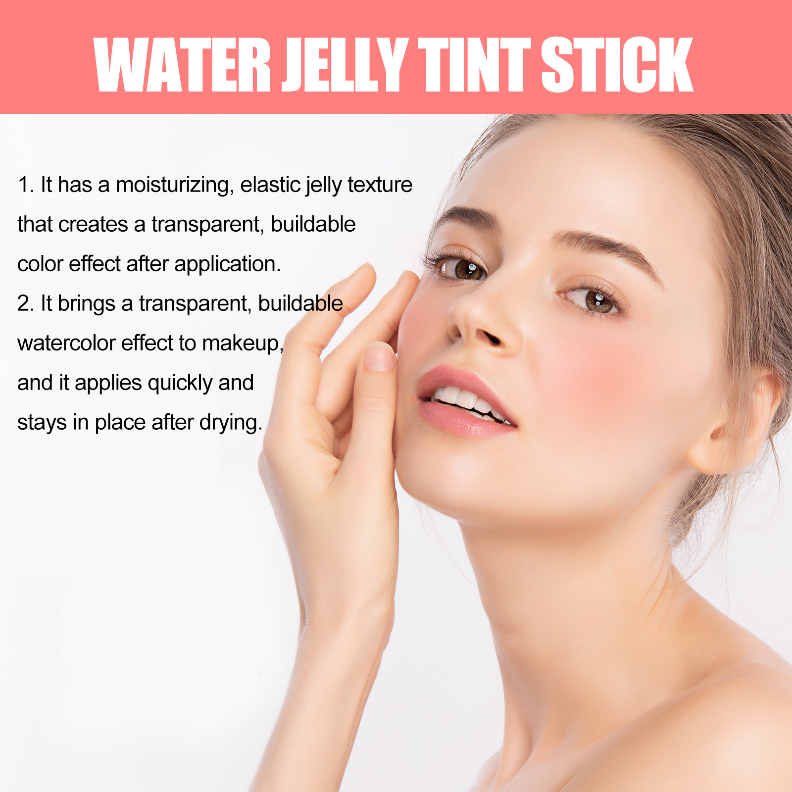 EELHOPE Stick Puder Rouge Aufhellung natürliche dauerhafte matte feuchtigkeitsspendende Lippenfarbe Make-up-Kombination_voghion.com