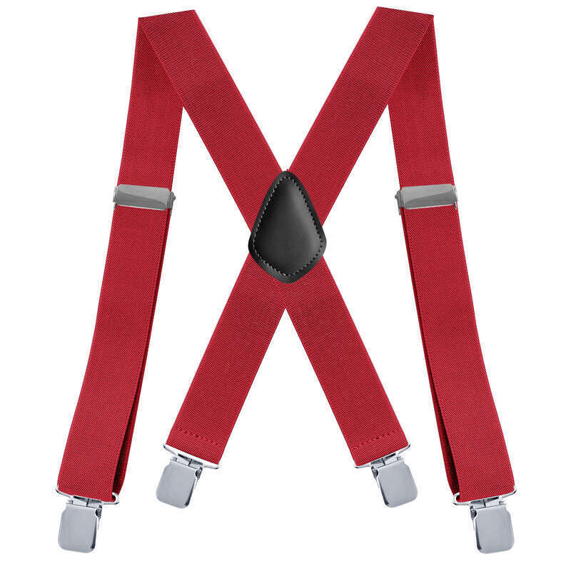 VOOTHOST Strapazierfähige Hosenträger in großer Größe für Männer, für die Arbeit im Freien, 5,1 cm breit, X-Rücken, 4 starke Clips, verstellbare elastische Hosenträgergurte F0216_voghion.com