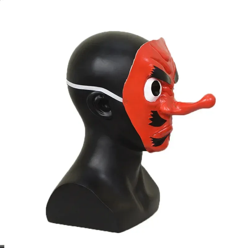 Kimetsu No Yaiba Urokodaki Sakonji Red Latex Tengu Mask Anime Cosplay Accessories Halloween Party Prop Maks 240821_voghion.com