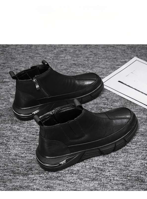 Herbst Neue Martin Stiefel Dicker Boden Britische Freizeitkleidung Arbeitsstiefel Herrenschuhe_voghion.com
